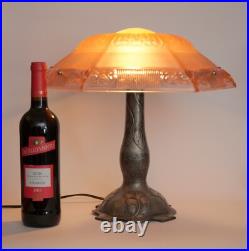 Art Deco Jugendstil Lamp Light COZY FLAME Unique Collector's Item Table Lamp