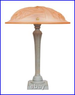 Art Deco Jugendstil Table Lamp BLUE ROSE Light Unique Piece Degué
