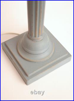 Art Deco Jugendstil Table Lamp BLUE ROSE Light Unique Piece Degué
