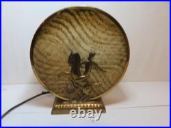 Art Deco Karl Hagenauer brass or bronze tv lamp man riding horse