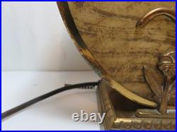 Art Deco Karl Hagenauer brass or bronze tv lamp man riding horse