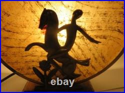 Art Deco Karl Hagenauer brass or bronze tv lamp man riding horse