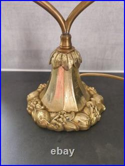 Art Deco Lamp Bronze Foot Bedside / Desk Lamp