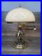 Art_Deco_Lamp_Ornate_Gold_Gilded_Polished_Brass_Mashroom_Glass_Shade_17_5_Tall_01_yme