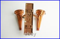 Art Deco Lamp, Sconce, Brass and Bakelite, European, Needs rewiring, Circa 1930