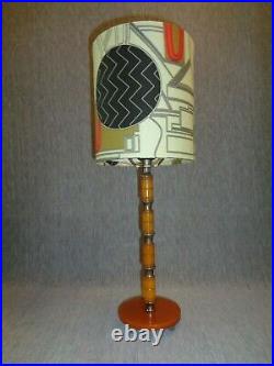 Art Deco Lamp Shade 6 Inch Diameter Designer Fabric Clarice Cliff