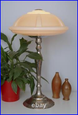 Art Deco Lamp Table Lamp Space Needle Chrome Bauhaus 60cm