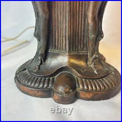 Art Deco Lamp Three Ladies Arched Back Table Top Boudoir Light Working