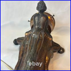 Art Deco Lamp Three Ladies Arched Back Table Top Boudoir Light Working