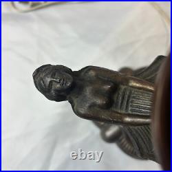 Art Deco Lamp Three Ladies Arched Back Table Top Boudoir Light Working