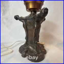 Art Deco Lamp Three Ladies Arched Back Table Top Boudoir Light Working