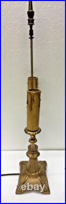 Art Deco Lamp Twin Socket 2 Arm Candle Drip Ready to Use Lamp Base New Wiring