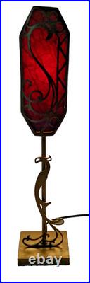 Art Deco Lamp Vintage Phoenix Bird Silhouette 1920's 30's Ready to Use Lighting