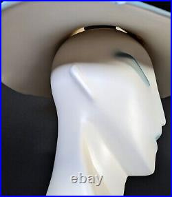 Art Deco Lindsey B Balkweill Style Bust LAMP 1980's Memphis Postmodern New Wave