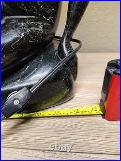 Art Deco MCM Table Lamp Resin Nude Lady Woman Globe Light Sphere Marble Finish