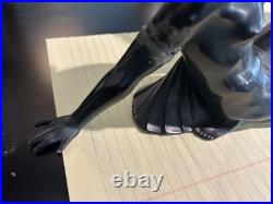 Art Deco Metal Lady Lamps for Restoration Pair Classic Iconic Forms Female
