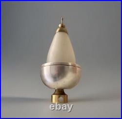 Art Deco Modernist Nickel Plated Steel & Brass Bedside Lamp