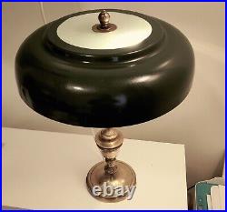 Art Deco Mushroom Desk Lamp. Dome. Bronze. 20