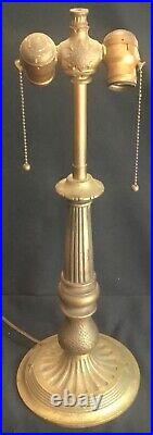 Art Deco Nouveau Antique Lamp Base Only for Stained Glass Shade Miller Pittsburg