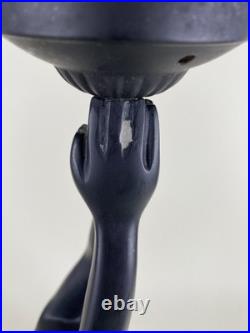 Art Deco Nouveau Style Nude Dancer Table Lamp Sculpture Erotica Woman Black