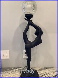 Art Deco Nude Female Lamp Large