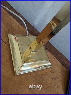 Art Deco PIROUETT Polished Brass Steering Lamp with Albatrin Glasses Co