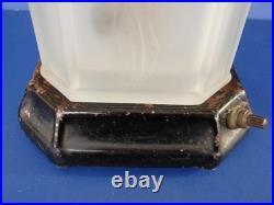 Art Deco Period Nude Woman Frosted Torchiere Lamp by Tiffin Glass circa 1920s