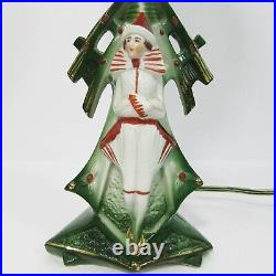 Art Deco Pierrot German Figural Lamp Heubach Brothers lamp art glass shade