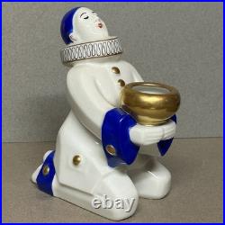 Art Deco Pierrot Perfume Lamp Signed A. L. Alfred Lanternier Limoges France