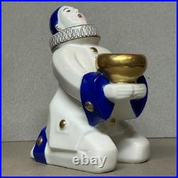 Art Deco Pierrot Perfume Lamp Signed A. L. Alfred Lanternier Limoges France