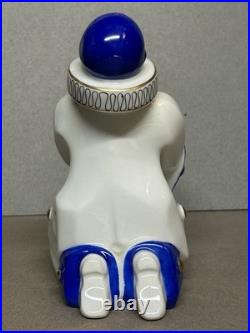Art Deco Pierrot Perfume Lamp Signed A. L. Alfred Lanternier Limoges France