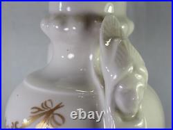 Art Deco Porcelain Table Lamp With Hand-Painted Floral China Vase 1930s WORKING