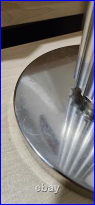 Art Deco Revival Extruded Aluminum Chrome Base Table Lamps Set No Shades Works