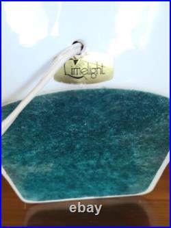 Art Deco Revival Huge Cascading Wing Flame Lamp White Ceramic Limelight Rare