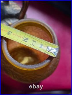 Art Deco Rin Tin Tin German Shepherd Dog Lamp AMBER BRAIN LAMP GLOBE SHADE BALL