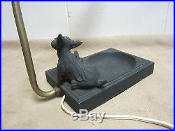 Art Deco SCOTTIE Dogs ashtray cointray with lamp unusual design trinkets jewelry