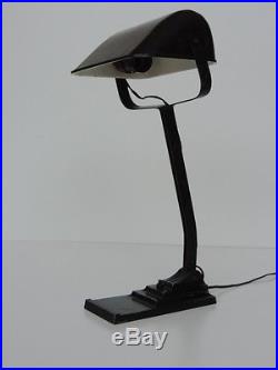 Art Deco Schreibtischlampe Tischlampe Banker Lampe Bakelit Metall