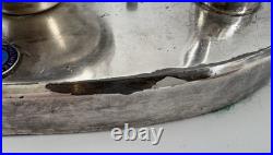 Art Deco Silver Plated Semi Nude Lady Statuette Table Lamp from Murray's Diner