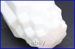Art Deco Skyscraper Milk Glass Lamp Ceiling Shade 9.25 tall W 4 Fitter
