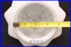 Art Deco Skyscraper Milk Glass Lamp Ceiling Shade 9.25 tall W 4 Fitter