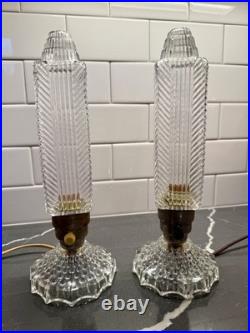 Art Deco Skyscraper Table Lamps 1930s working pair