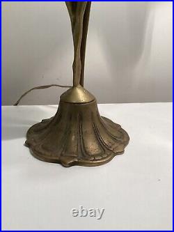 Art Deco Solid Bronze Nude Lady Table Lamp. 22 Inches. 1 Glass Lamp