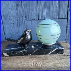 Art Deco Sparrow Lamp Spelter Art Deco Sparrow Lamp