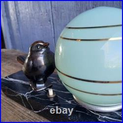 Art Deco Sparrow Lamp Spelter Art Deco Sparrow Lamp