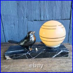 Art Deco Sparrow Lamp Spelter Art Deco Sparrow Lamp