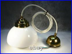 Art Deco Stil Hängelampe Opalglasschirm 200cm Länge Deckenleuchte Deckenlampe