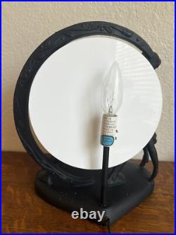 Art Deco Style Ballerina Dancer Figural Lamp Black Sculpture Light