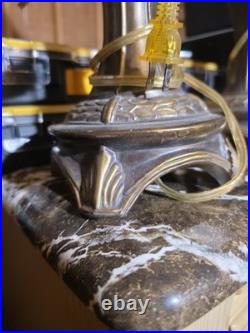 Art Deco Style Brass Table Lamp with Neo Classical Flair local pickup only