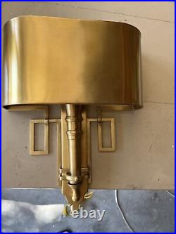 Art Deco Style Brass Wall Mount Sconce Light Fixture Plug In #1 Global Views