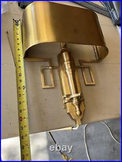 Art Deco Style Brass Wall Mount Sconce Light Fixture Plug In #1 Global Views